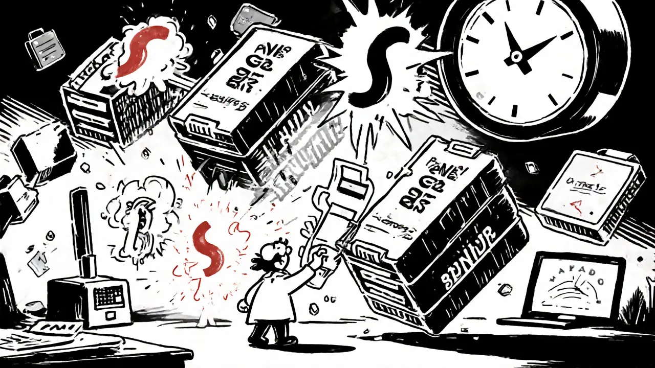 A frantic operator triggers a domino effect of server failures and duplicate keys in a chaotic workshop.