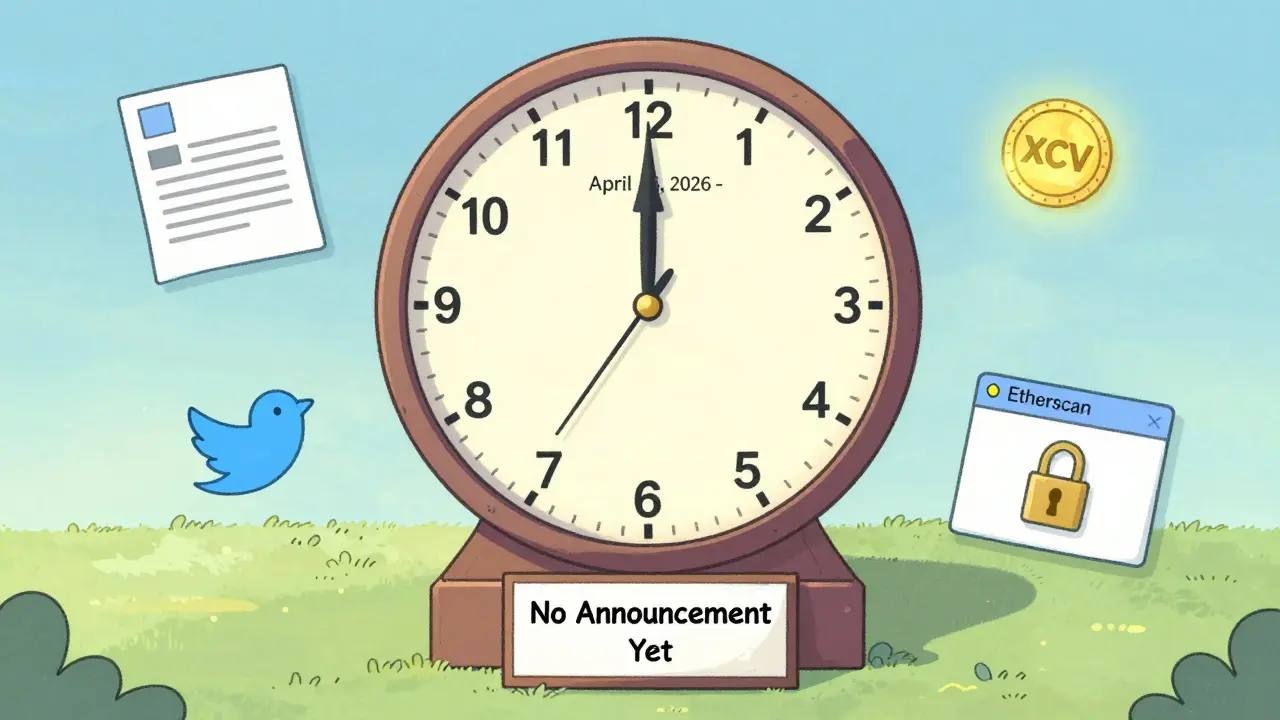 A frozen clock hovers over an empty podium with a glowing token, surrounded by silent clues of no announcement.