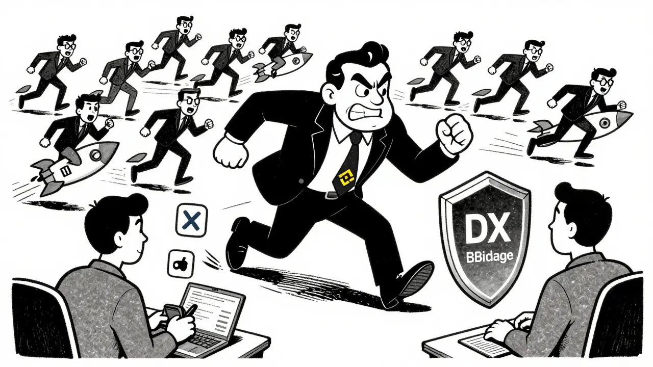 Traders ride blockchain rockets away from a centralized exchange CEO, while one trades safely on Block DX.