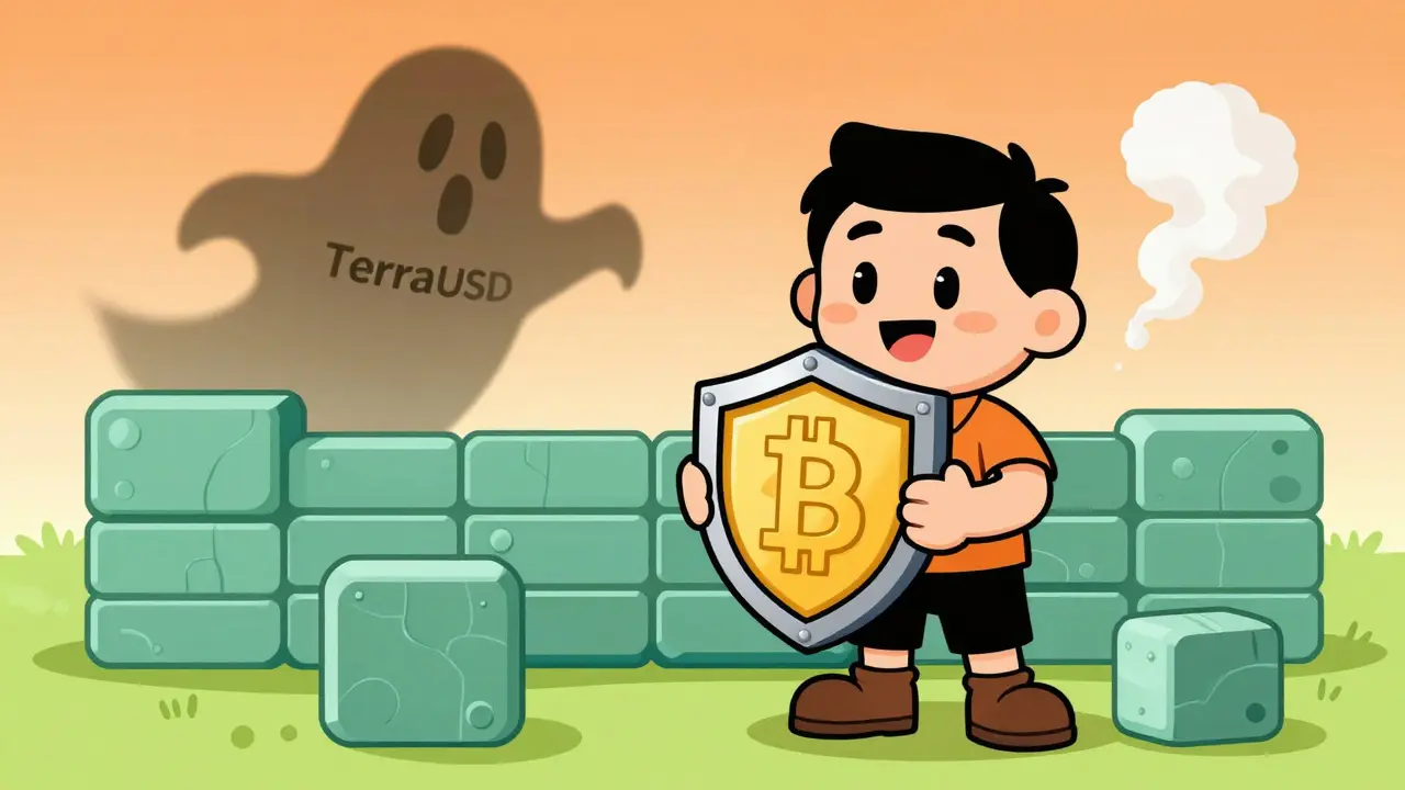 Consumer protected by stablecoin shield against crypto risks