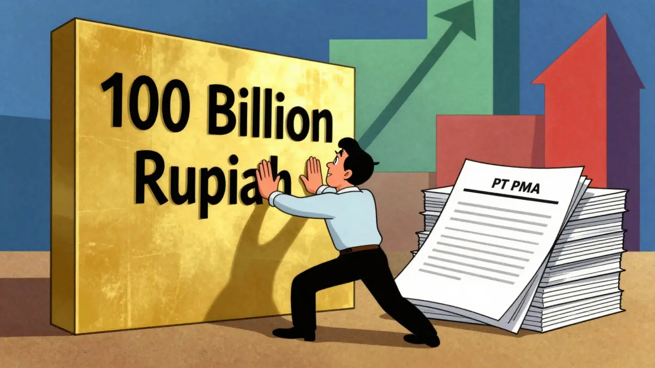 Illustration of entrepreneur facing high capital requirements for crypto license