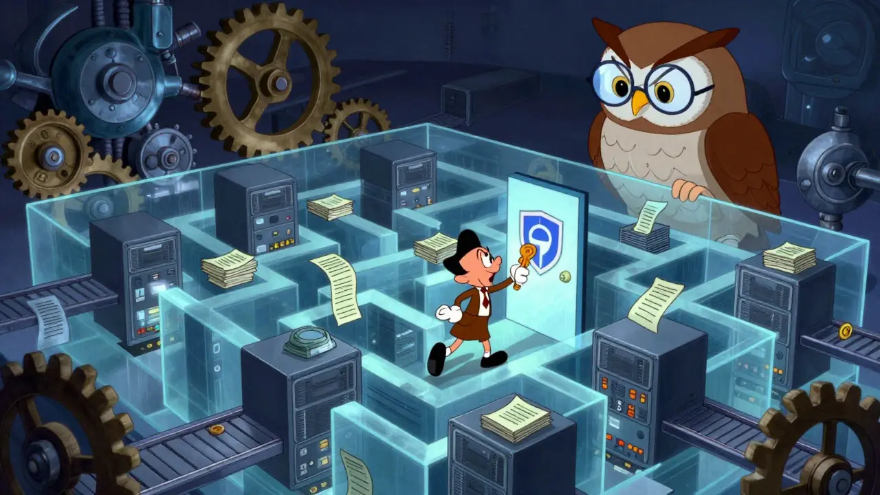 Accountant navigating a maze of digital tax regulations