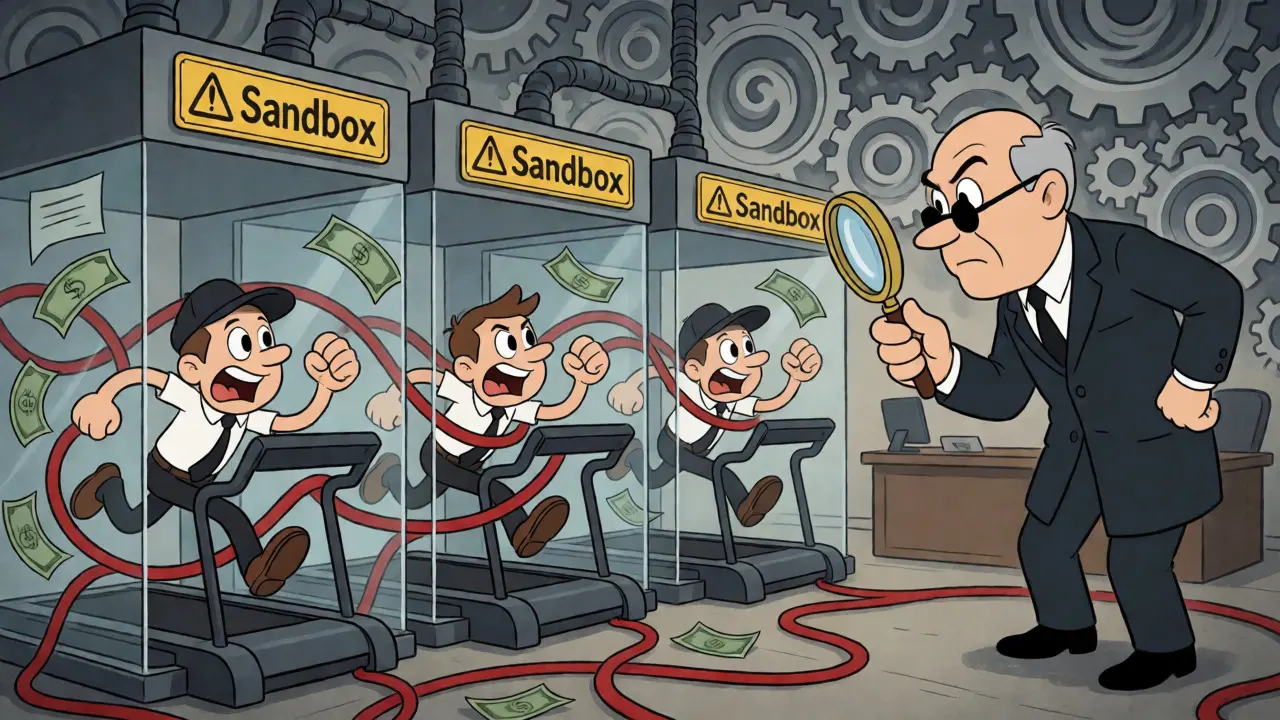 Crypto founders in a regulatory sandbox under inspection